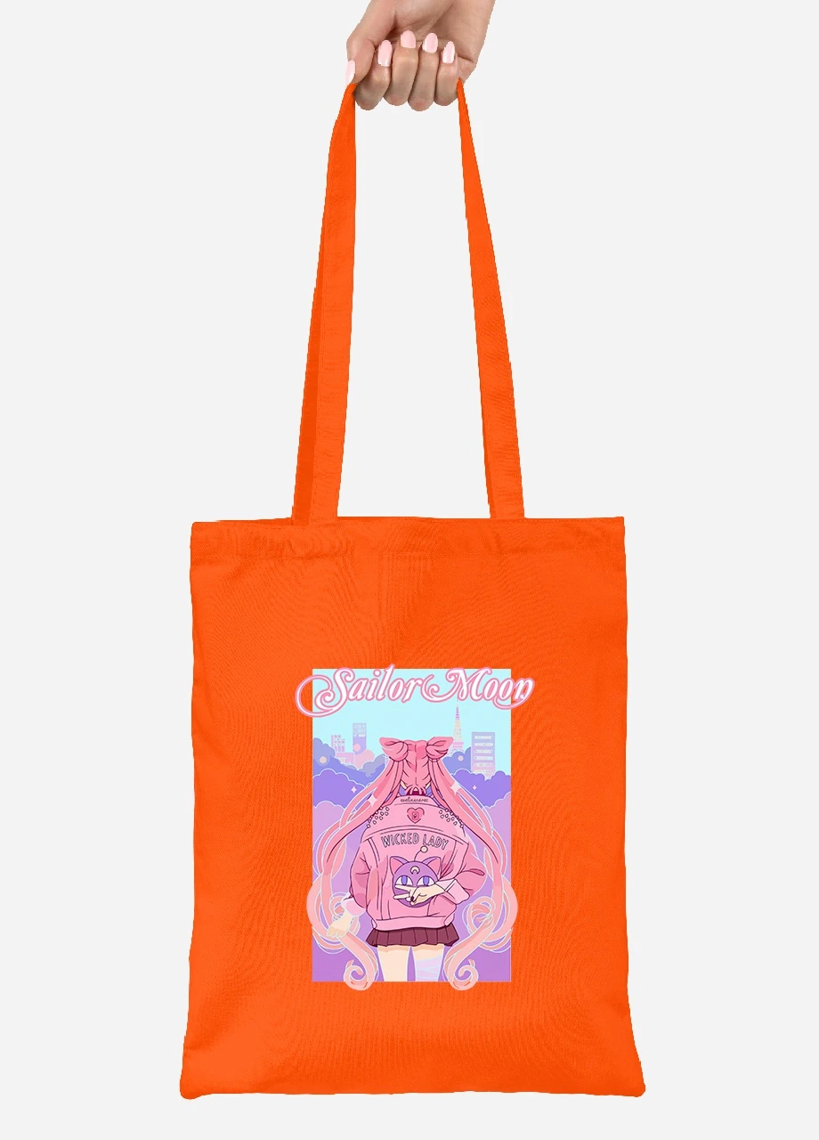 Еко-сумка шоппер Сейлор Мун (Sailor Moon) (92102-2913-OG) помаранчева MobiPrint Lite (256922990)