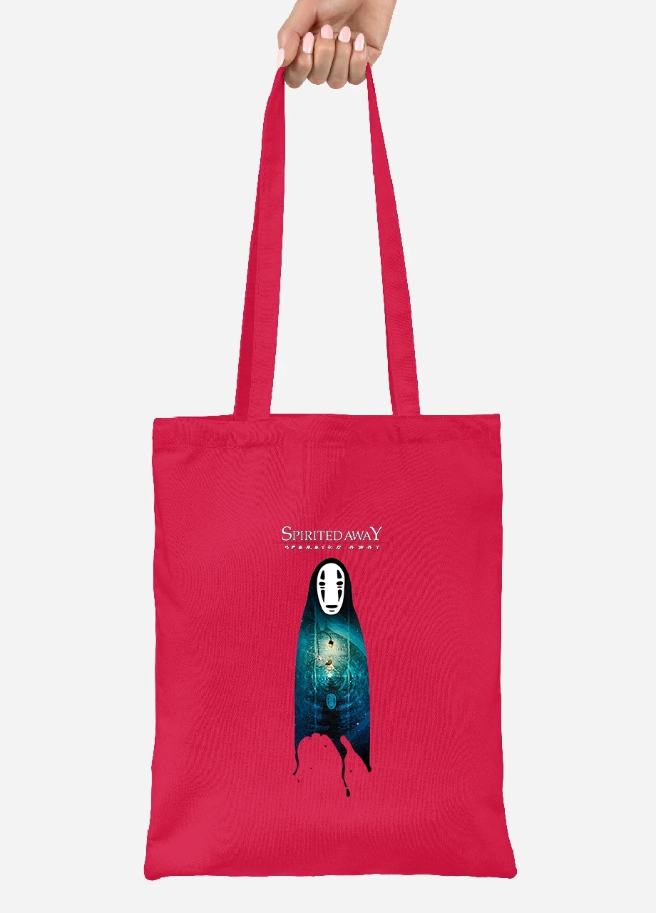 Еко-сумка шоппер Безликий Бог Каонасі Віднесені привидами (Spirited Away) (92102-2831-RD) червона MobiPrint Lite (256921726)