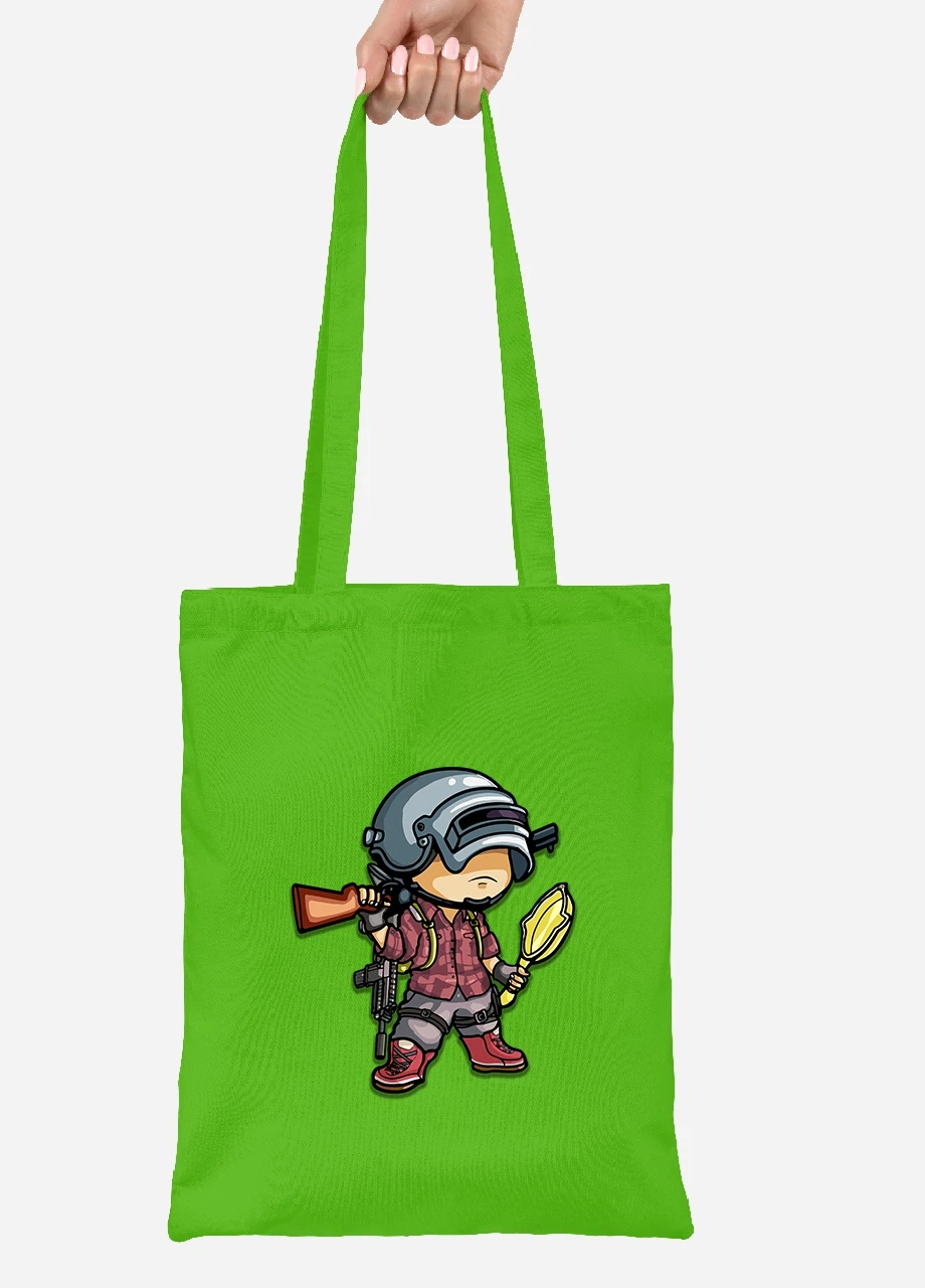 Еко-сумка шоппер PUBG (92102-1710-LM) салатова MobiPrint Lite (256922053)