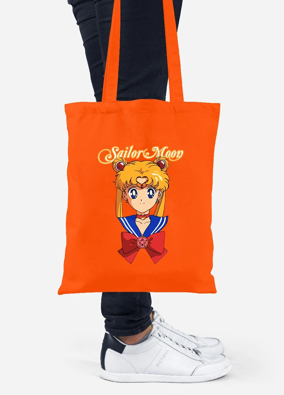 Еко-сумка шоппер Сейлор Мун (Sailor Moon) (92102-2915-OG) помаранчева MobiPrint Lite (256920403)