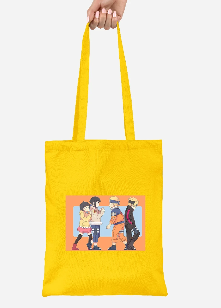 Эко сумка шопер Наруто (Naruto) (92102-3094-SY) желтая MobiPrint Lite (256921619)