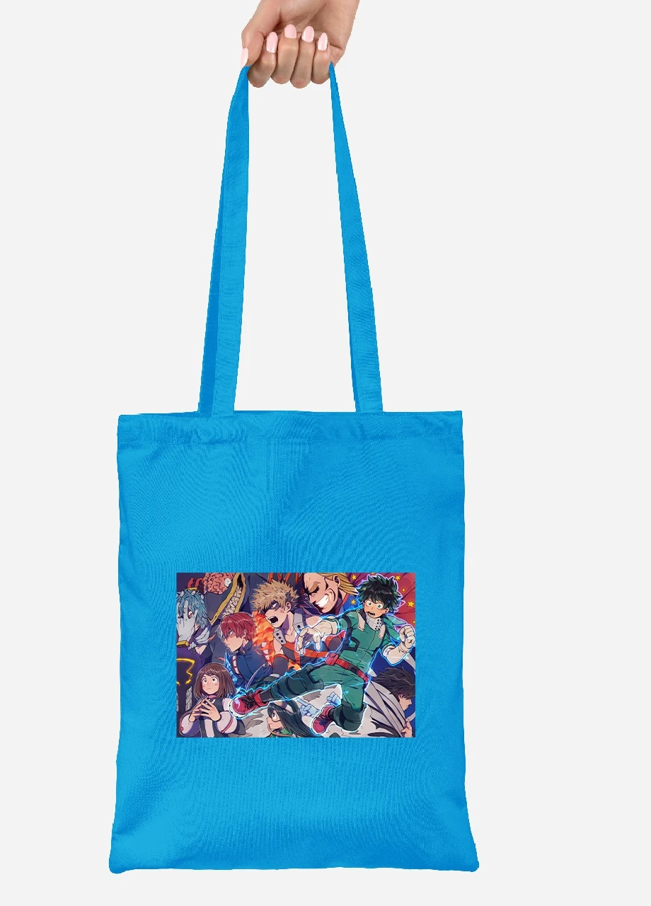 Еко-сумка шоппер Моя геройська академія (My Hero Academia) (92102-3063-BL) синя MobiPrint Lite (256921096)