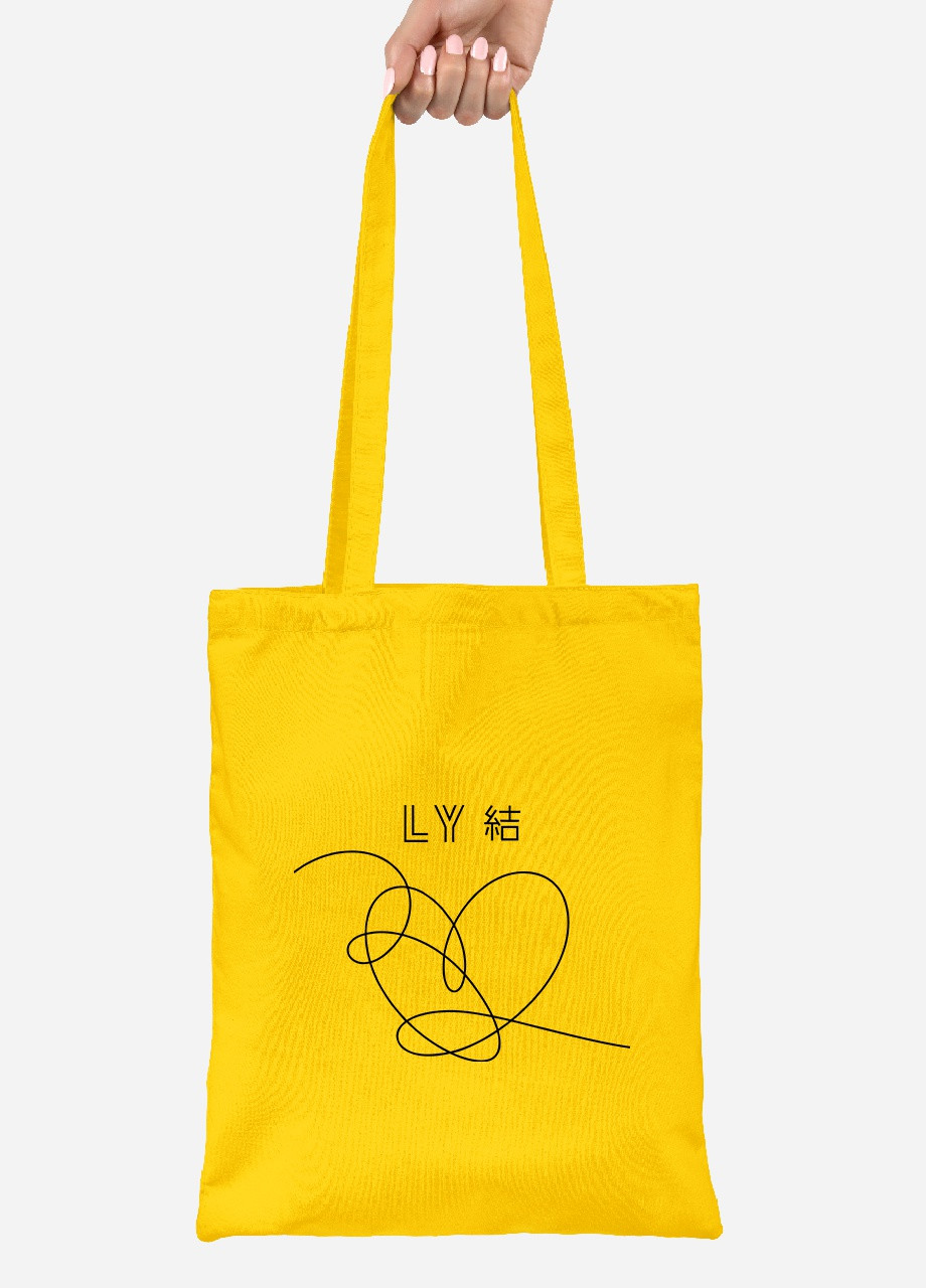 Еко-сумка шоппер БТС (BTS) (92102-1080-SY) жовта MobiPrint Lite (256923269)