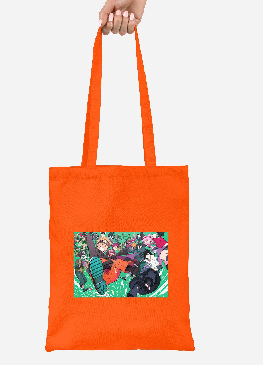 Еко-сумка шоппер Наруто (Naruto) (92102-3091-OG) помаранчева MobiPrint Lite (256921268)