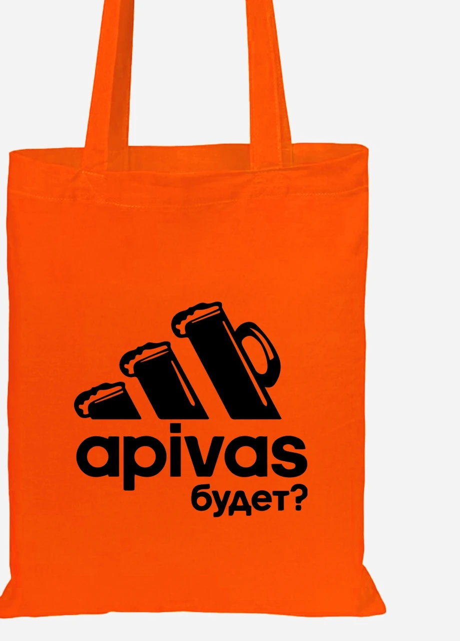 Эко сумка шопер Apivas (Апивас) (92102-1986-OG) оранжевая MobiPrint Lite (256923375)