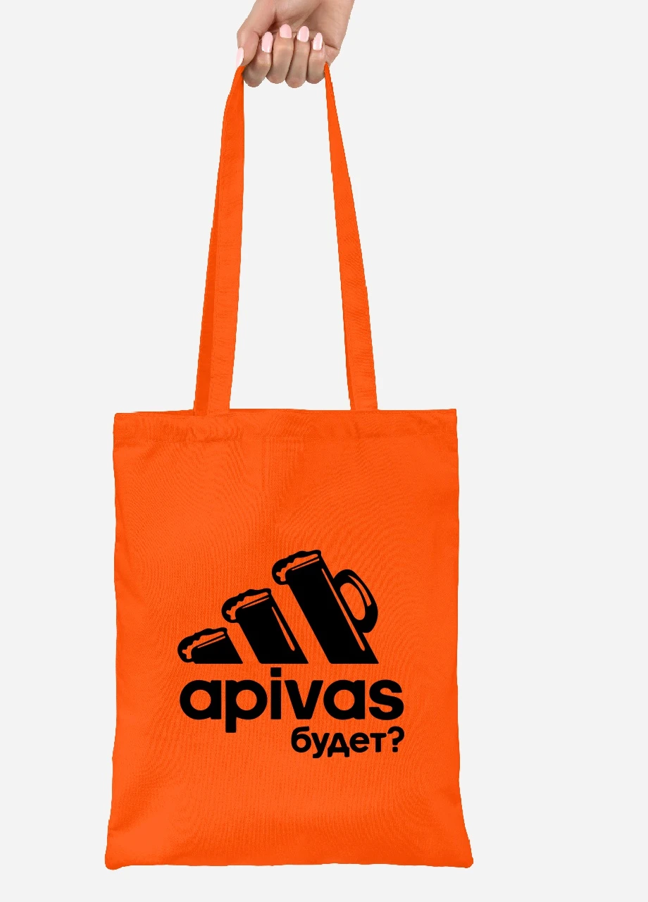 Эко сумка шопер Apivas (Апивас) (92102-1986-OG) оранжевая MobiPrint Lite (256923375)