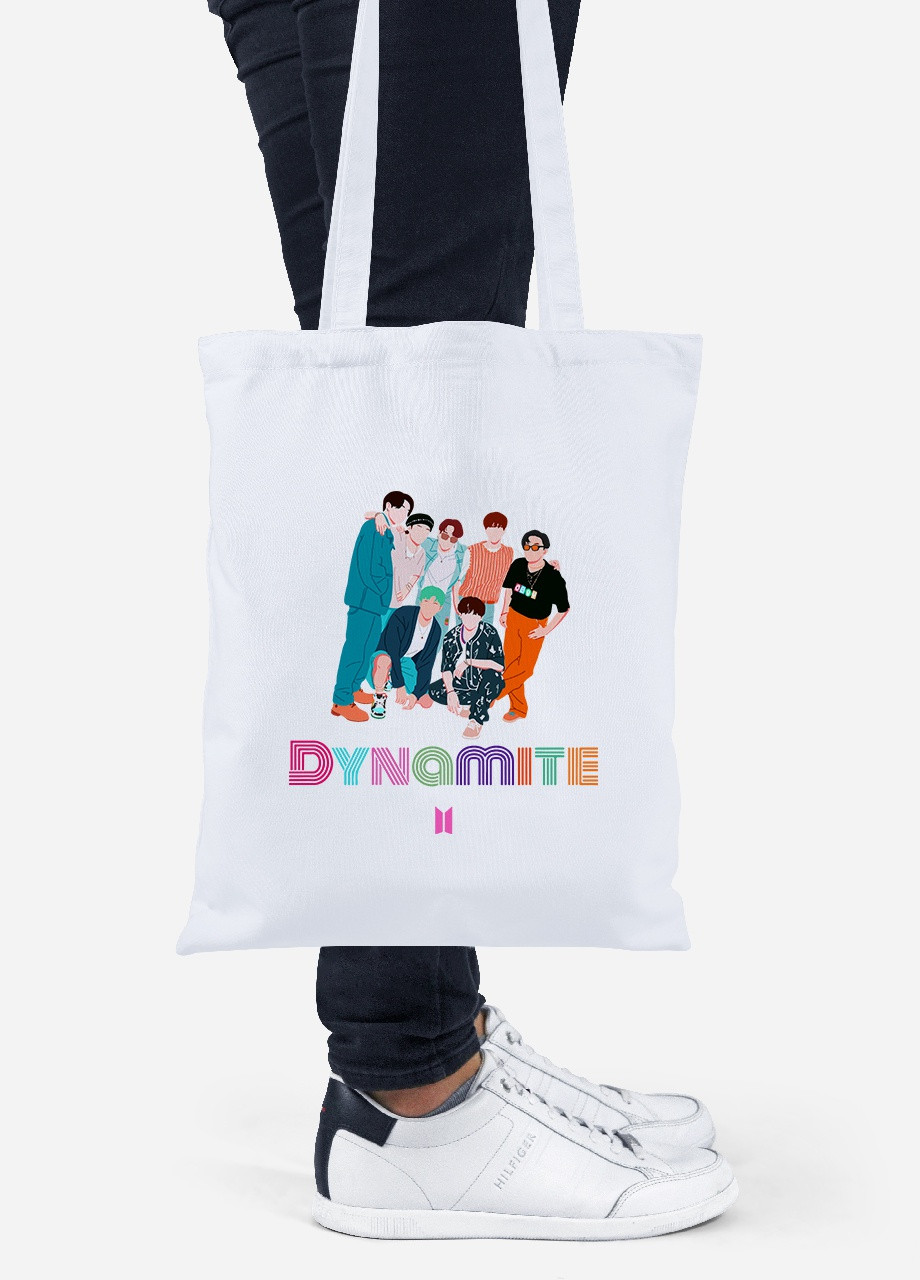 Еко-сумка шоппер БТС (BTS) (92102-3270) біла MobiPrint Lite (256922651)