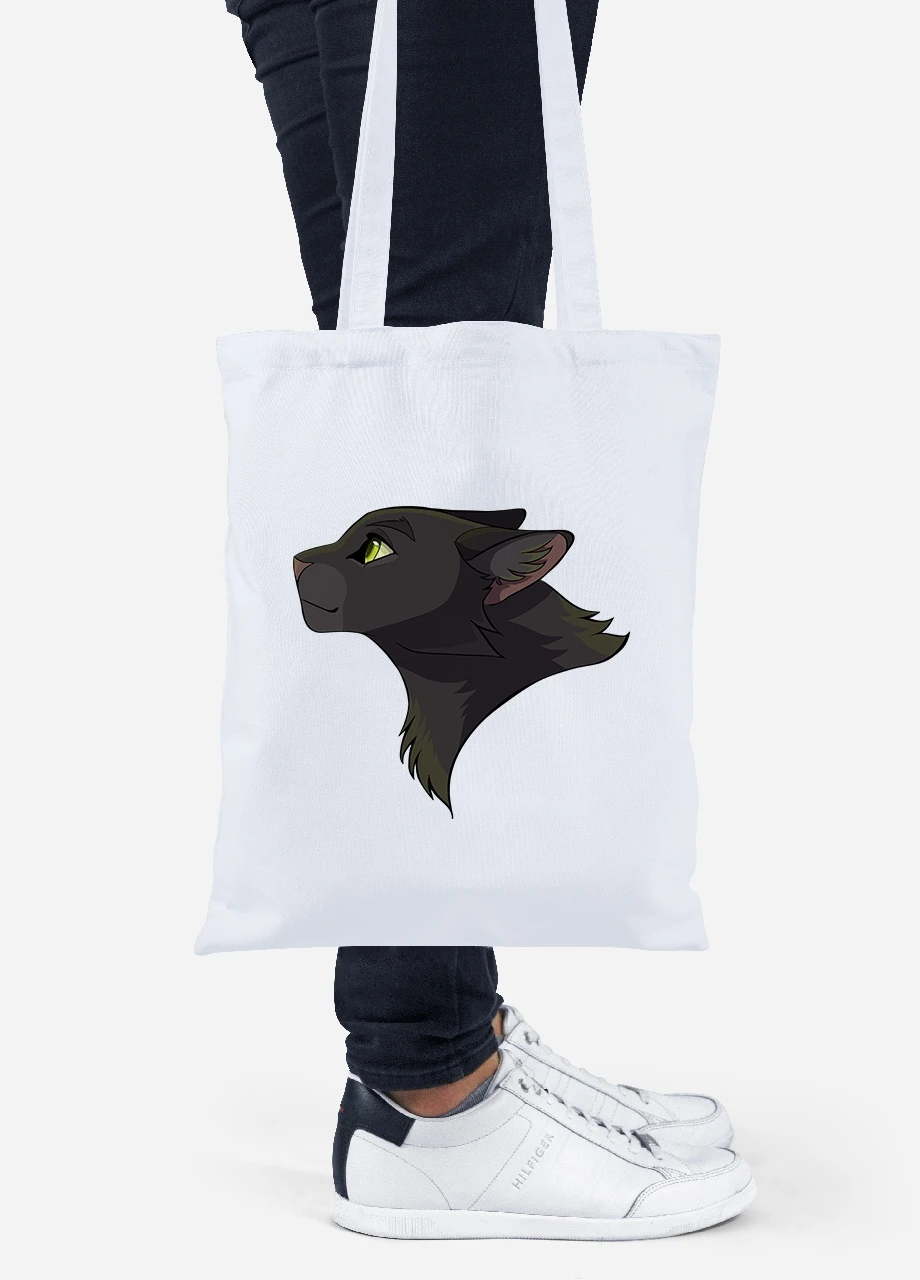 Эко сумка шопер Черная пантера (Black panther) (92102-2844) белая MobiPrint Lite (256923278)