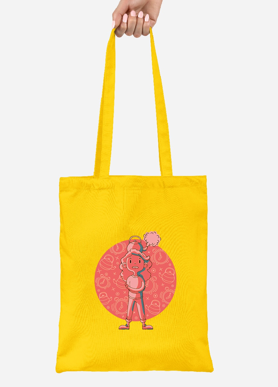 Еко-сумка шоппер Стрес (92102-2027-SY) жовта MobiPrint Lite (256922837)