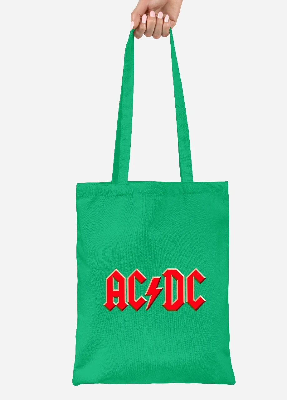 Еко-сумка шоппер (AC DC) (92102-1980-KG) зелена MobiPrint Lite (256923175)