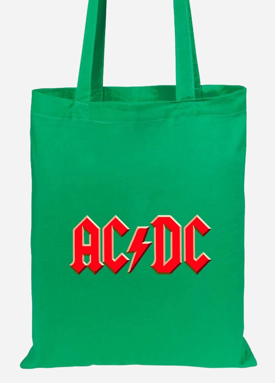 Еко-сумка шоппер (AC DC) (92102-1980-KG) зелена MobiPrint Lite (256923175)