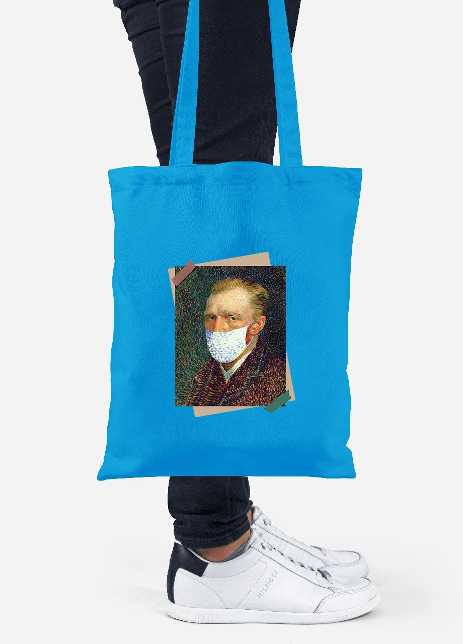 Еко-сумка шоппер ван Гог (92102-1415-BL) синя MobiPrint Lite (256923030)