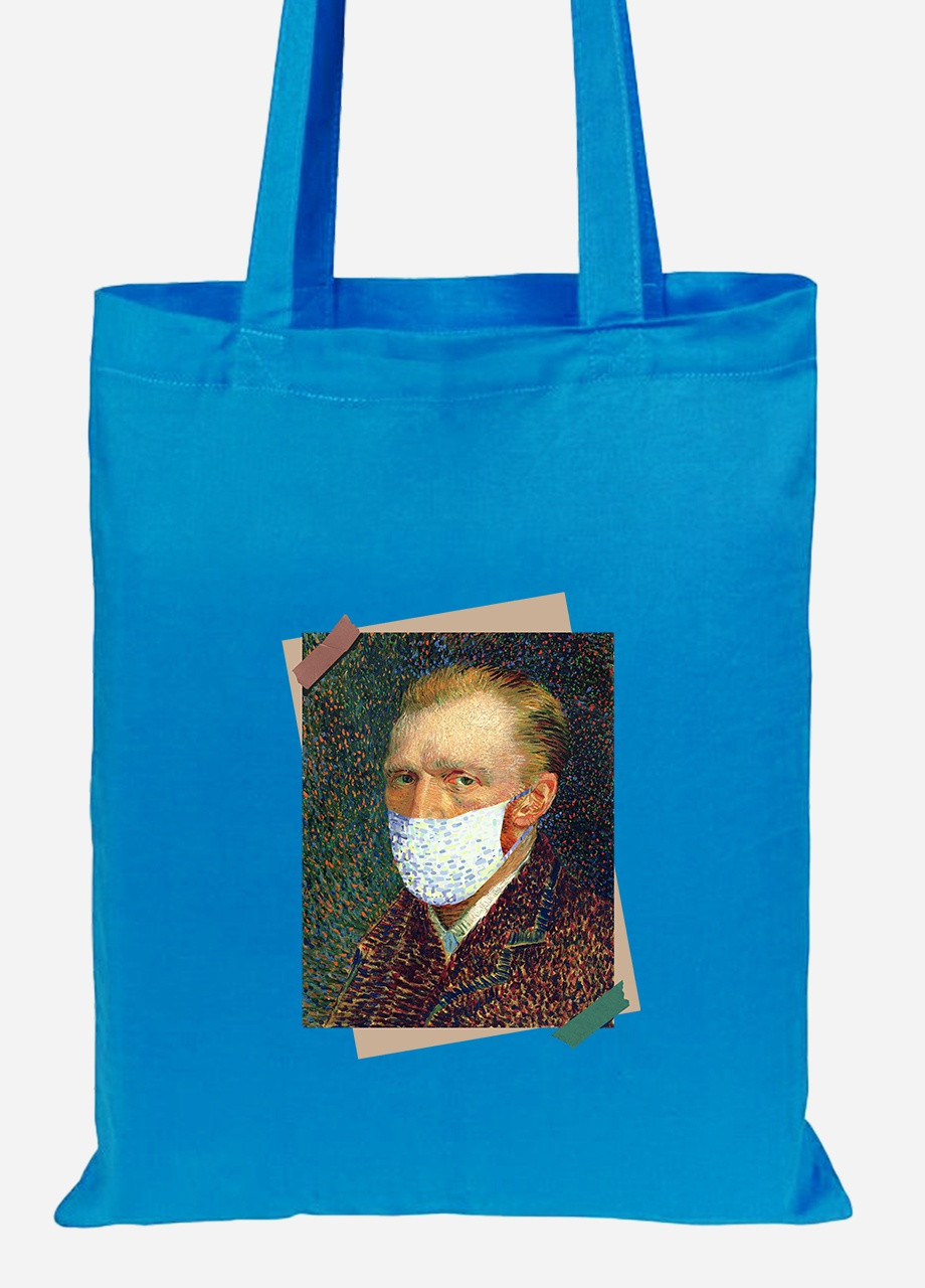 Еко-сумка шоппер ван Гог (92102-1415-BL) синя MobiPrint Lite (256923030)