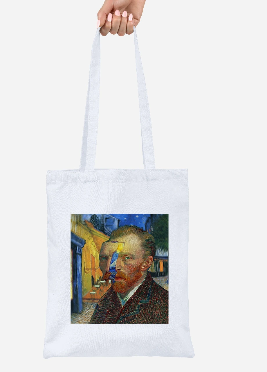 Эко сумка шопер Винсент Ван Гог (Vincent van Gogh) (92102-2968) белая MobiPrint Lite (256923859)