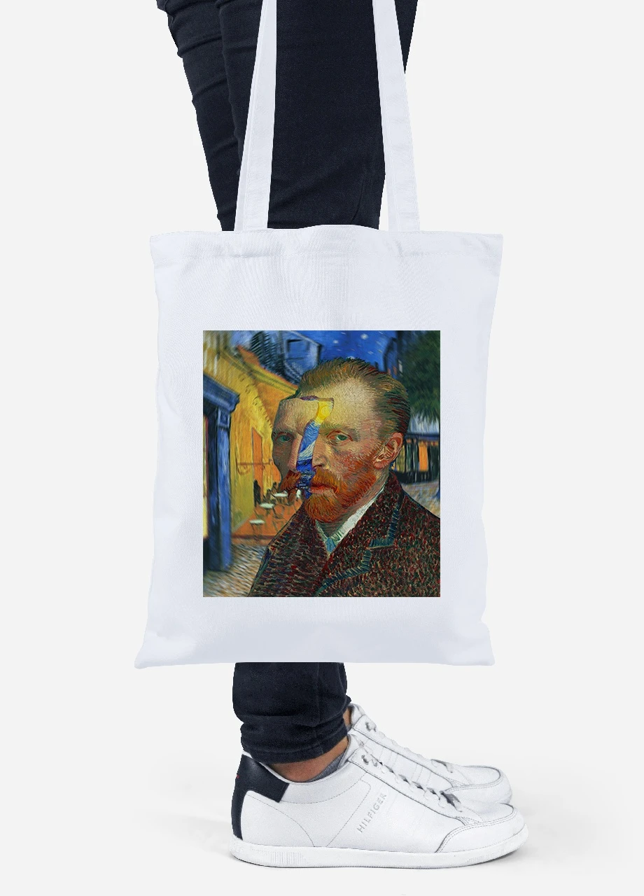 Эко сумка шопер Винсент Ван Гог (Vincent van Gogh) (92102-2968) белая MobiPrint Lite (256923859)
