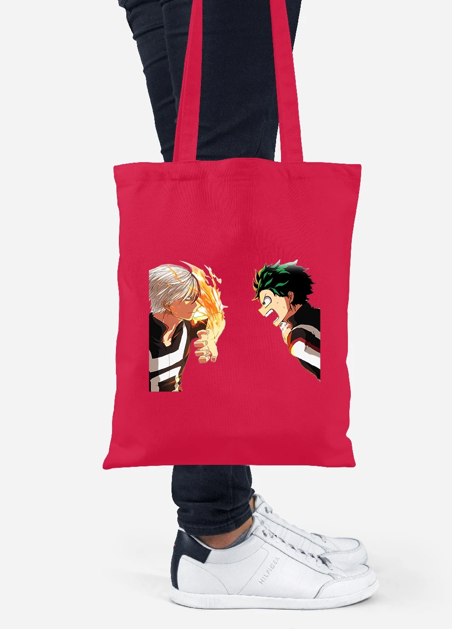 Еко-сумка шоппер Моя геройська академія (My Hero Academia) (92102-3060-RD) червона MobiPrint Lite (256922036)