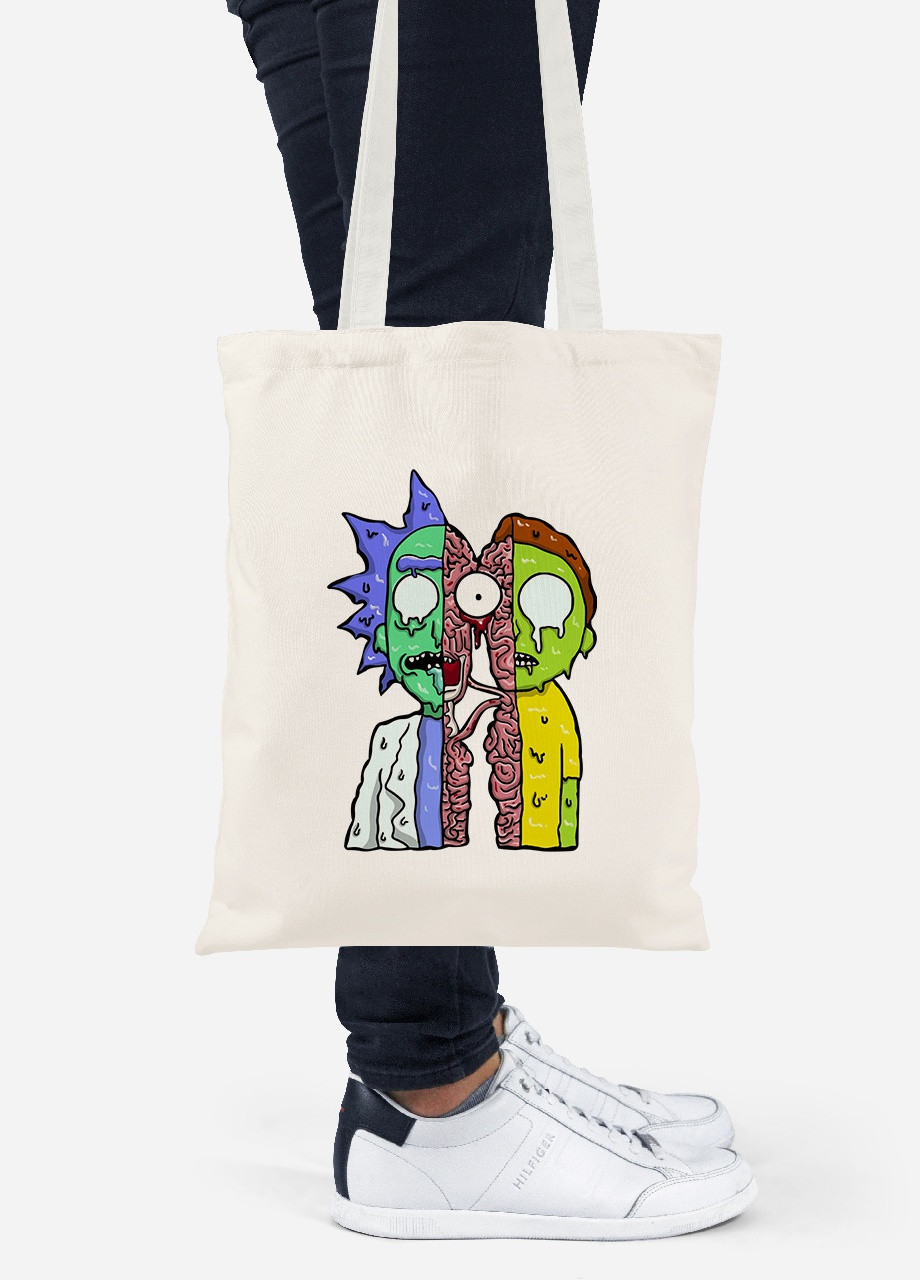 Еко-сумка шоппер Рік Санчез Рік та Морті (Rick Sanchez Rick and Morty) (92102-2940-BG) бежева MobiPrint Lite (256922901)