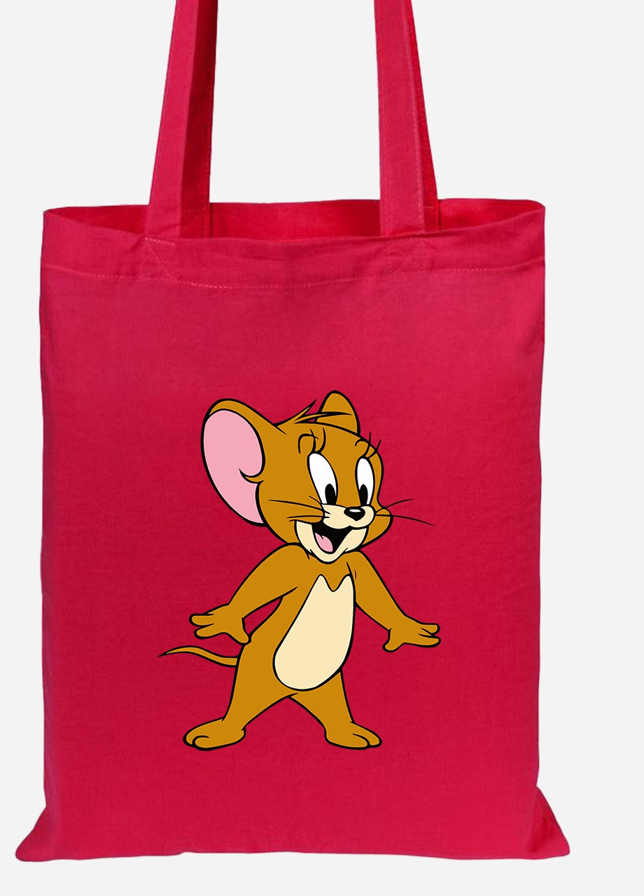 Эко сумка шопер Том и Джери (Tom and Jerry) (92102-1958-RD) красная MobiPrint lite (256920862)
