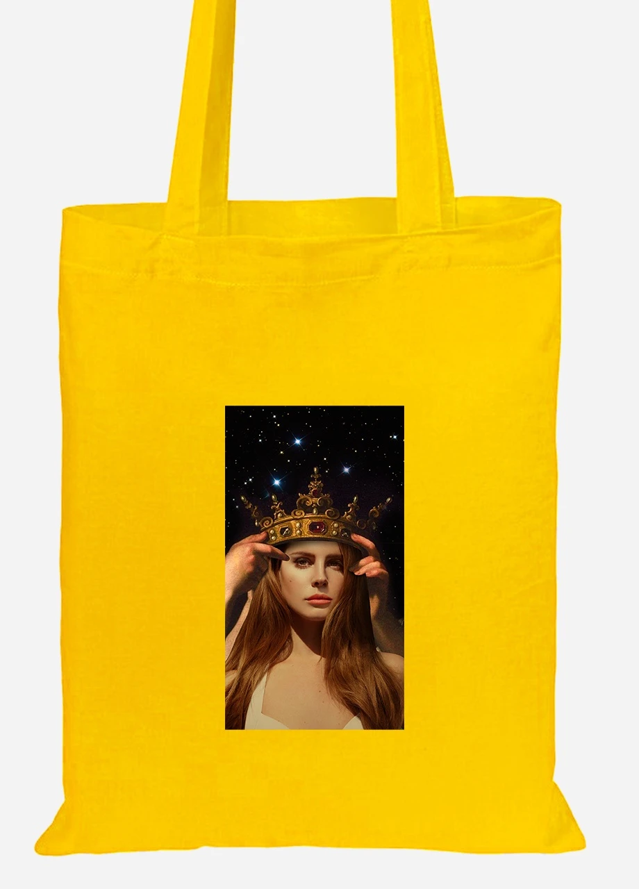 Эко сумка шопер Лана дел Рей (Lana Del Rey) (92102-1590-SY) желтая MobiPrint Lite (256921694)