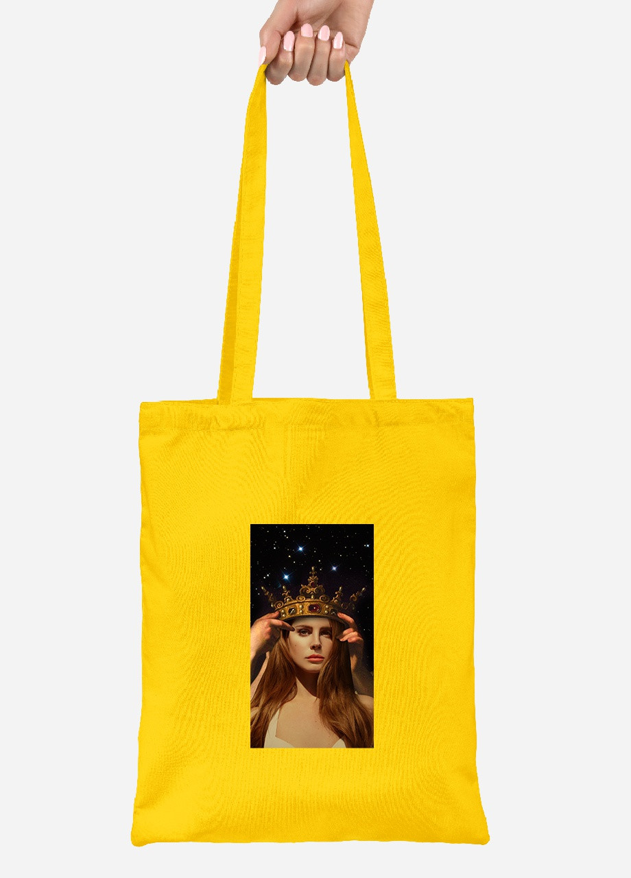 Эко сумка шопер Лана дел Рей (Lana Del Rey) (92102-1590-SY) желтая MobiPrint Lite (256921694)