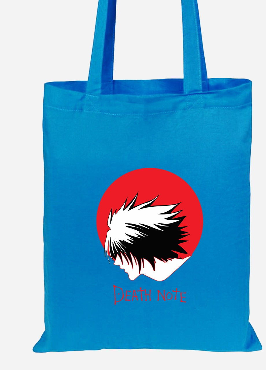 Еко-сумка шоппер Ел Лоулайт Зошит смерті (Death Note) (92102-2653-BL) синя MobiPrint Lite (256924218)