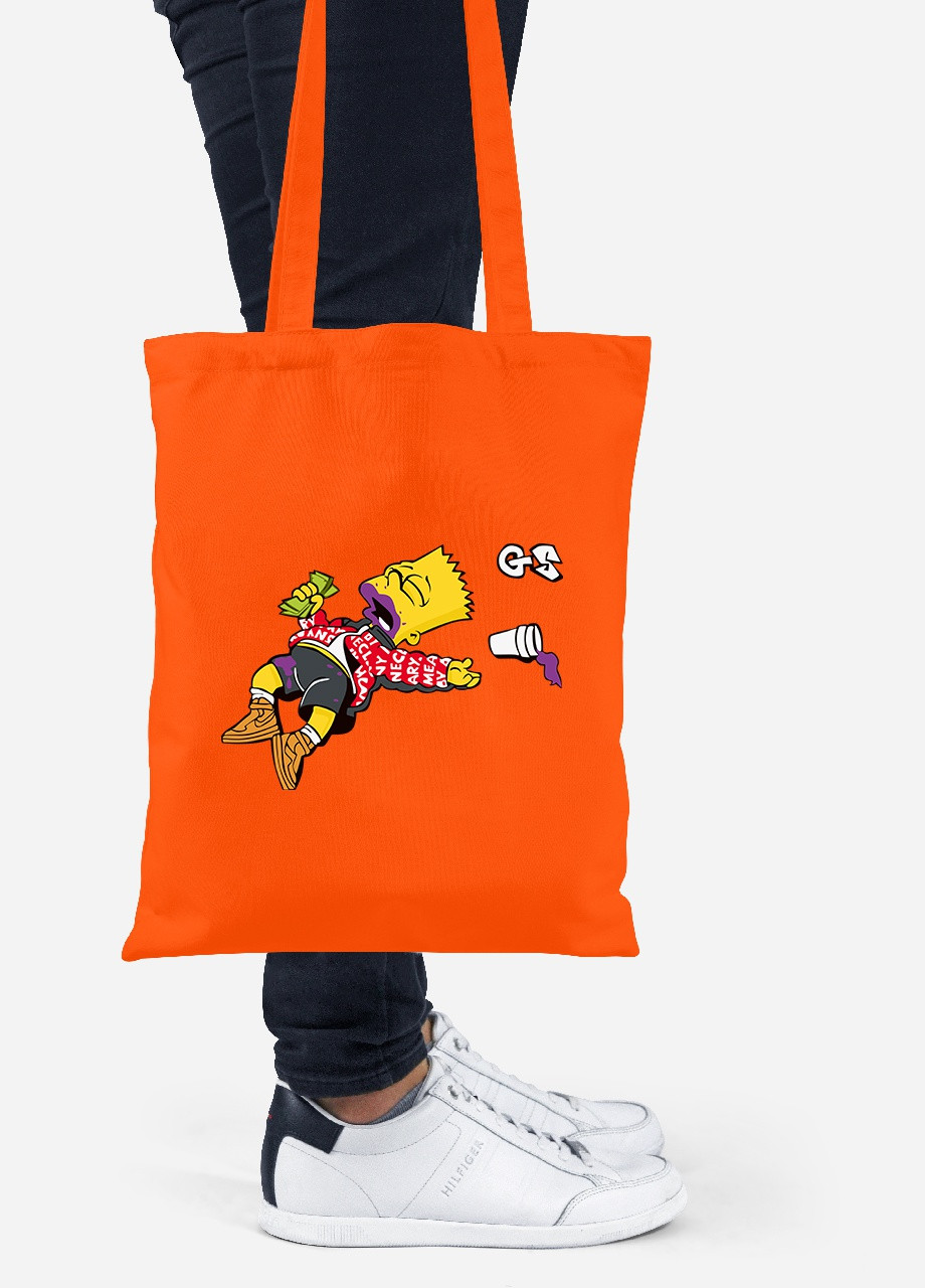 Эко сумка шопер Нет будущего (No Future) (92102-2018-OG) оранжевая MobiPrint lite (256920232)