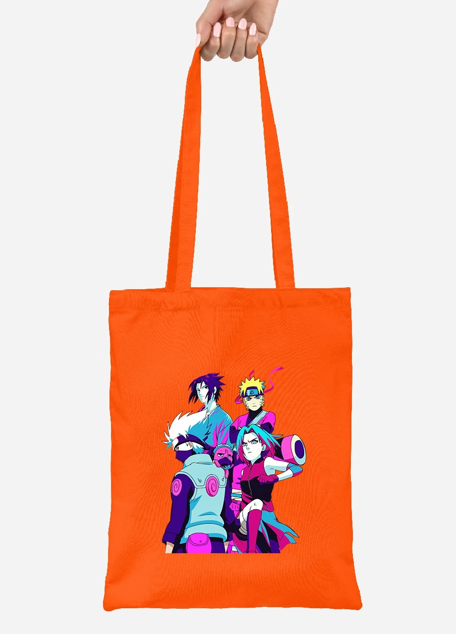 Эко сумка шопер Наруто (Naruto) (92102-3335-OG) оранжевая MobiPrint Lite (256923981)
