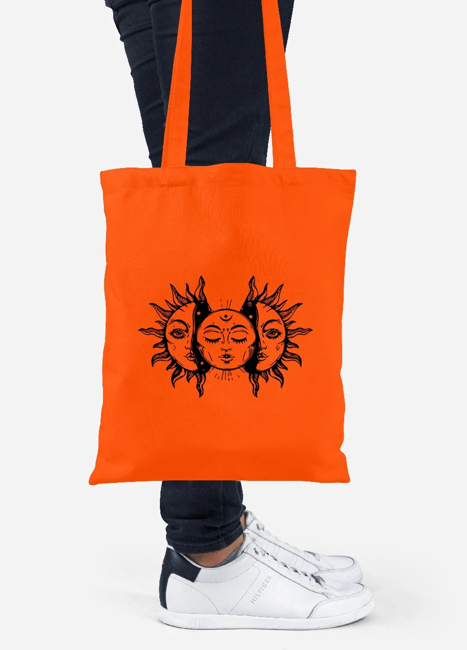 Эко сумка шопер Солнце (Sun) (92102-1967-OG) оранжевая MobiPrint Lite (256921699)