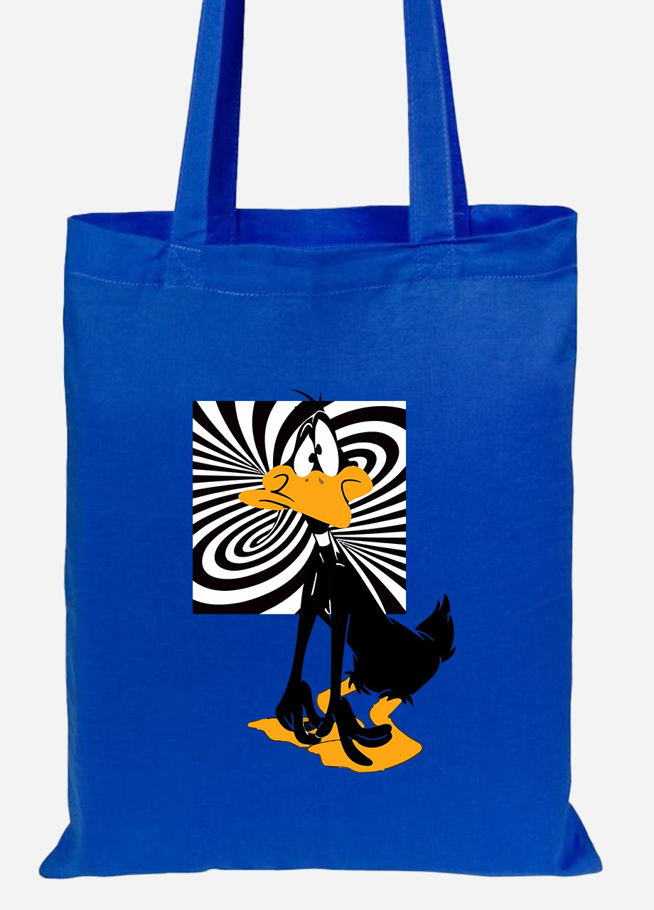 Эко сумка шопер Даффи Дак Луни Тюнз(Daffy Duck Looney Tunes) (92102-2883-SK) голубая MobiPrint lite (256920314)