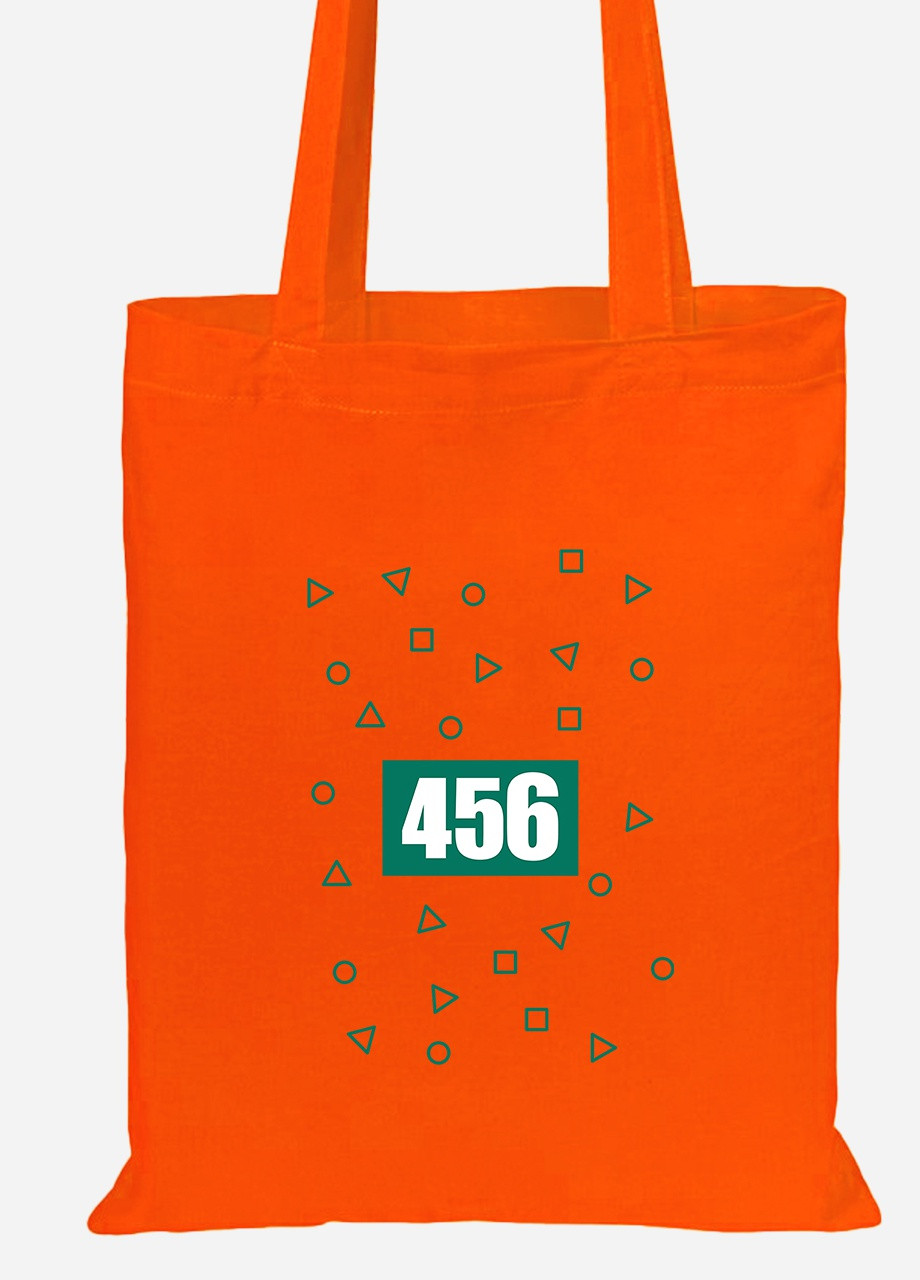 Еко-сумка шоппер Номер 456 Лі Чжунг-Чжае Гра в кальмара (Squid Game) (92102-3362-OG) помаранчева MobiPrint Lite (256922723)
