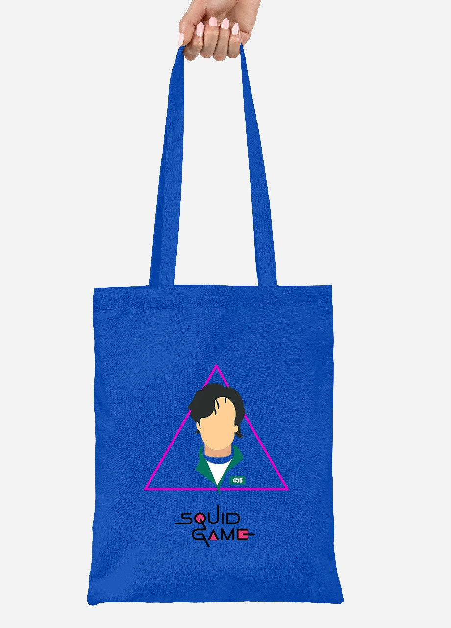 Еко-сумка шоппер Лі Чжунг-Чжає ес Сонг гі-хун Гра в кальмара (Squid Game) (92102-3356-SK) голуба MobiPrint Lite (256922737)