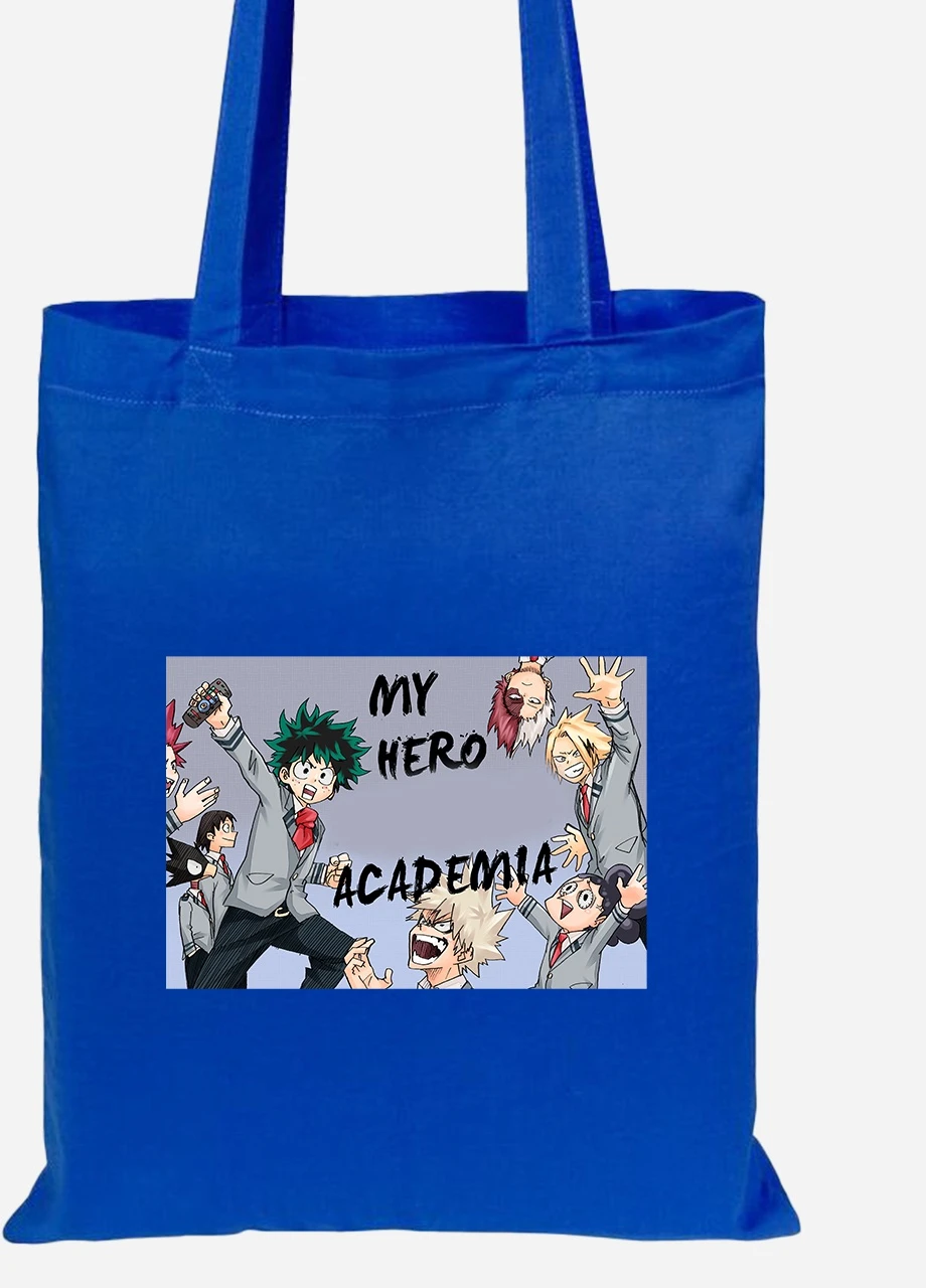 Еко-сумка шоппер Моя геройська академія (My Hero Academia) (92102-3062-SK) голуба MobiPrint Lite (256920490)