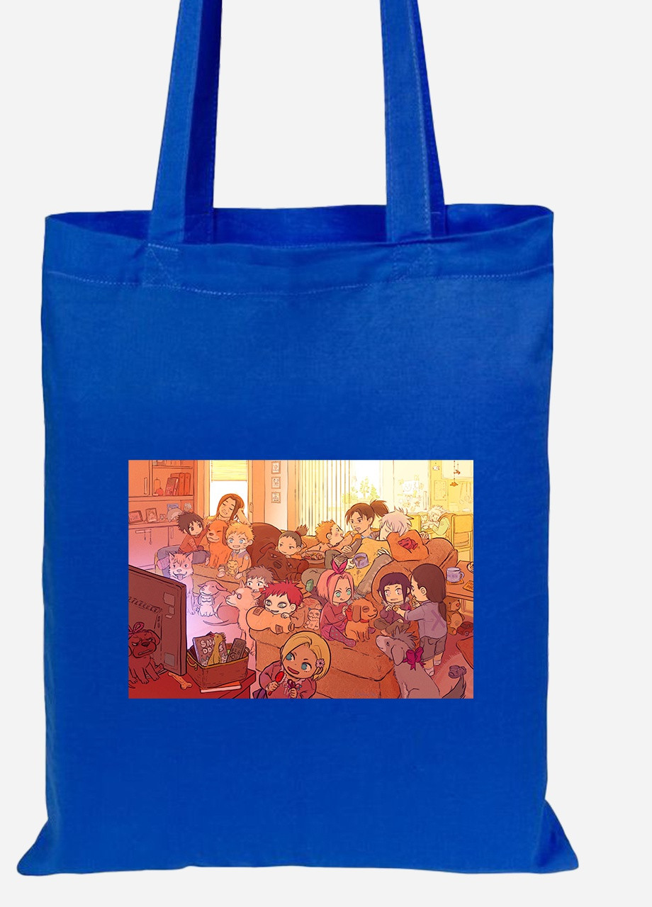 Еко-сумка шоппер Наруто (Naruto) (92102-3090-SK) голуба MobiPrint Lite (256924461)