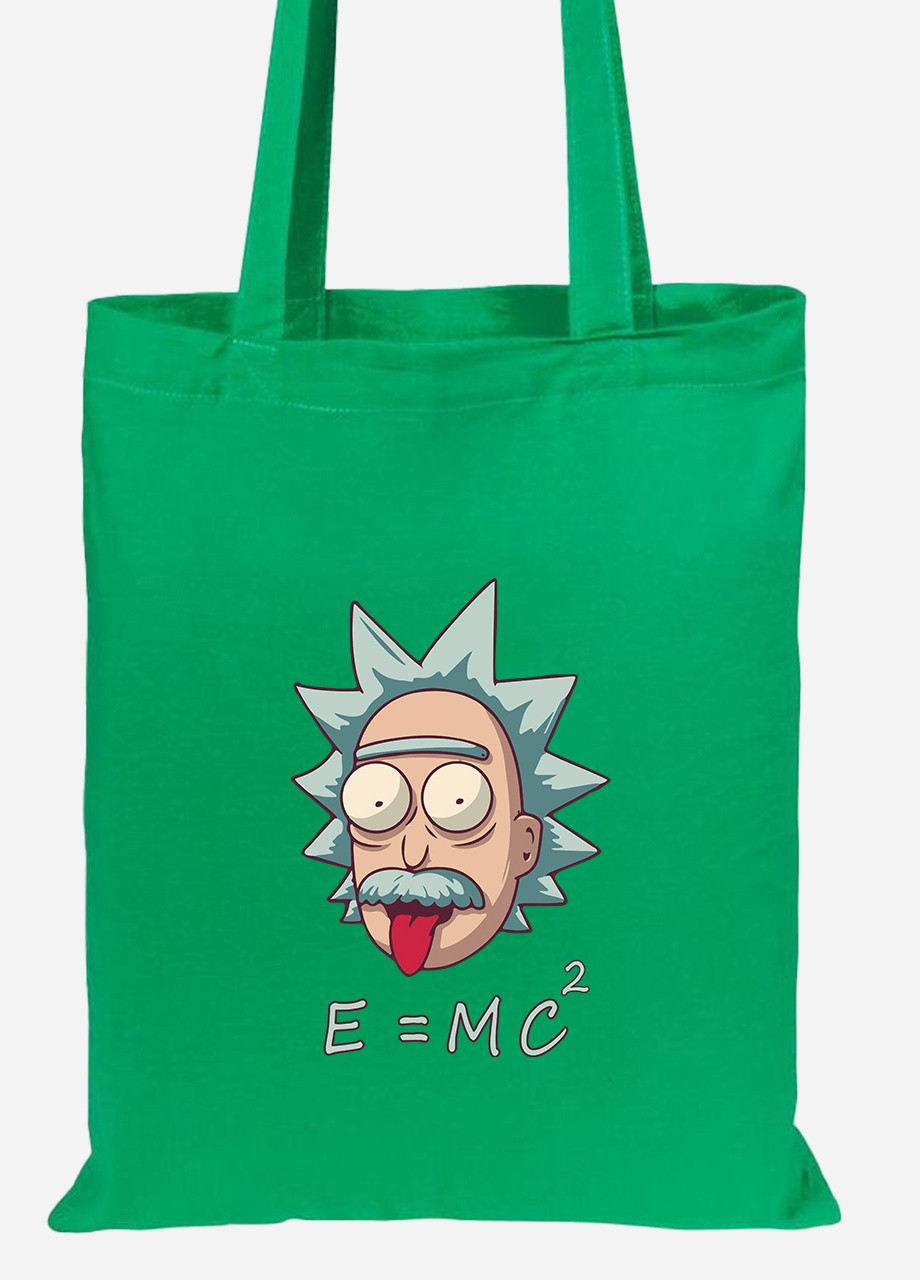 Еко-сумка шоппер Рік та Морті (Rick and Morty) (92102-1962-KG) зелена MobiPrint Lite (256923785)