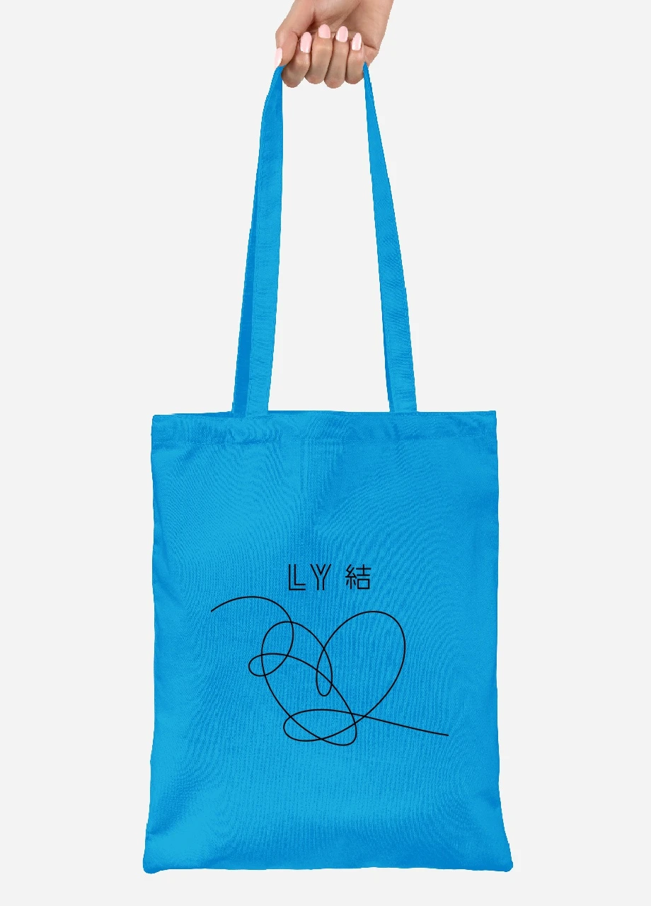 Еко-сумка шоппер БТС (BTS) (92102-1080-BL) синя MobiPrint Lite (256923609)