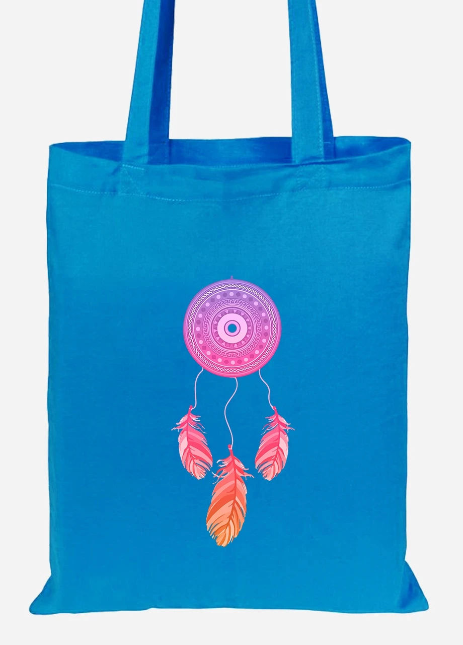 Еко-сумка шоппер Ловець Снов (Dreamcatcher) (92102-2855-BL) синя MobiPrint Lite (256923744)