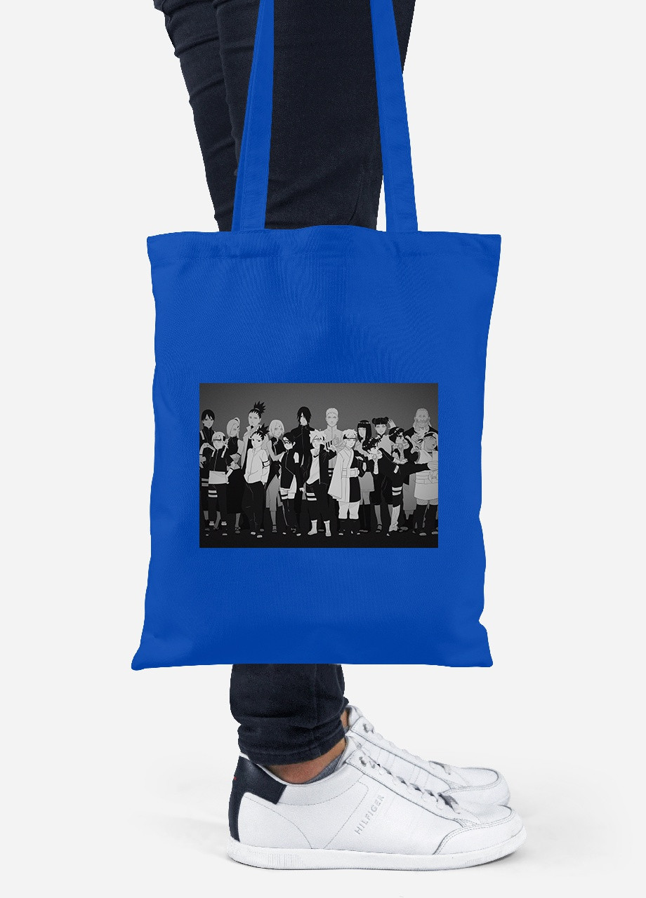 Еко-сумка шоппер Наруто (Naruto) (92102-3105-SK) голуба MobiPrint Lite (256921338)