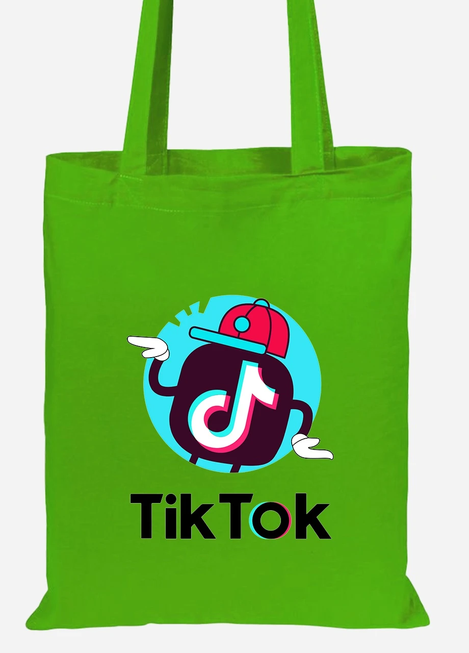 Эко сумка шопер Tik Tok (92102-1712-LM) салатовая MobiPrint Lite (256923677)