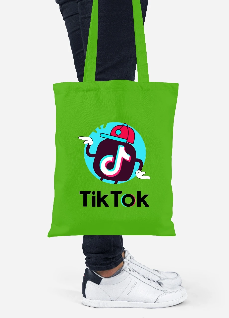 Эко сумка шопер Tik Tok (92102-1712-LM) салатовая MobiPrint Lite (256923677)