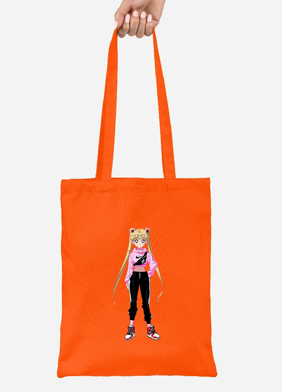 Еко-сумка шоппер Сейлор Мун (Sailor Moon) (92102-2927-OG) помаранчева MobiPrint Lite (256921016)