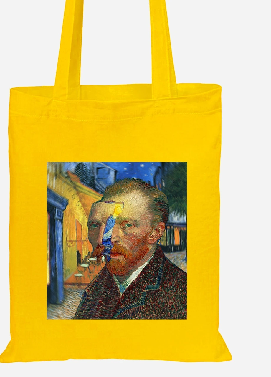 Эко сумка шопер Винсент Ван Гог (Vincent van Gogh) (92102-2968-SY) желтая MobiPrint Lite (256924632)