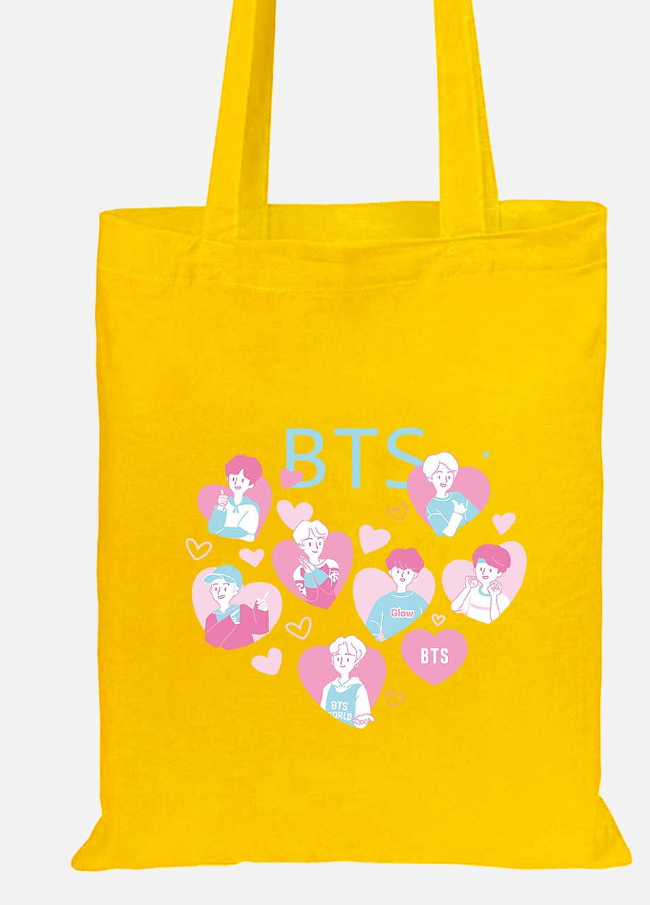 Еко-сумка шоппер БТС (BTS) (92102-3263-SY) жовта MobiPrint Lite (256924169)