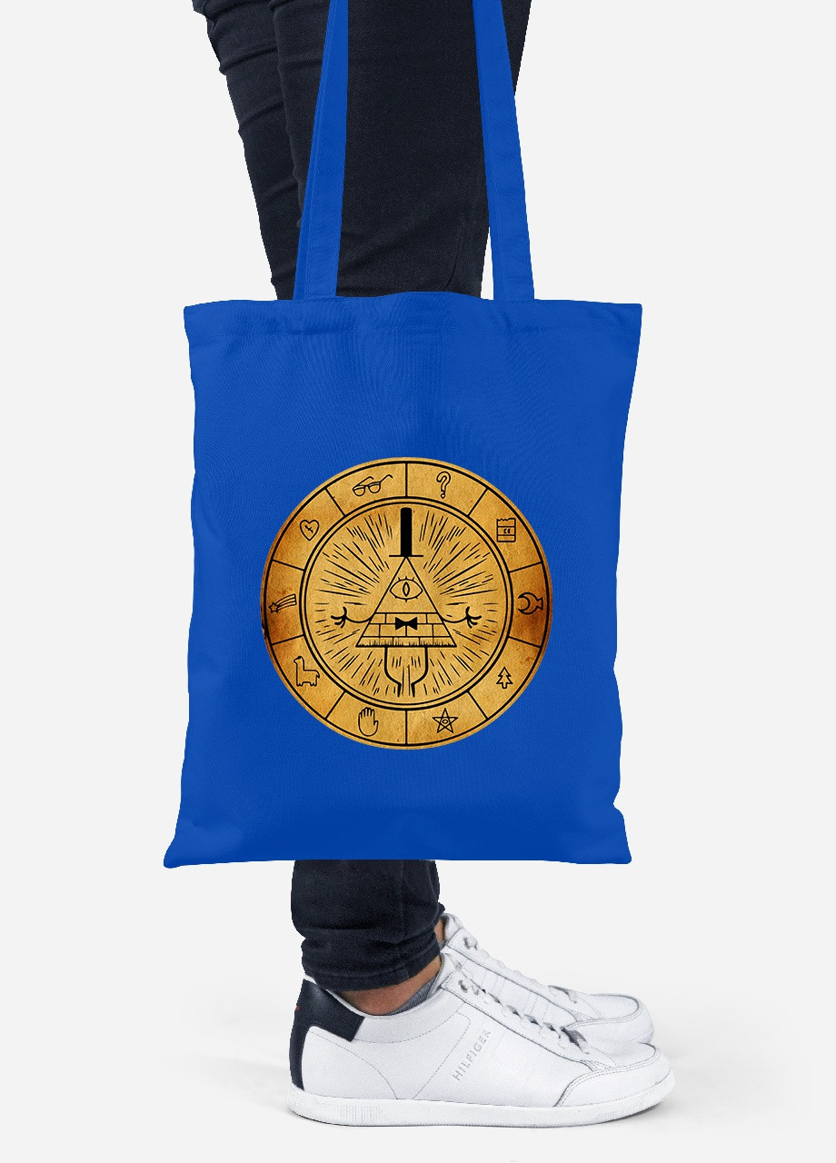 Еко-сумка шоппер Білл Шифр Гравіті Фолз (Bill Cipher Gravity Falls) (92102-2627-SK) голуба MobiPrint Lite (256923082)