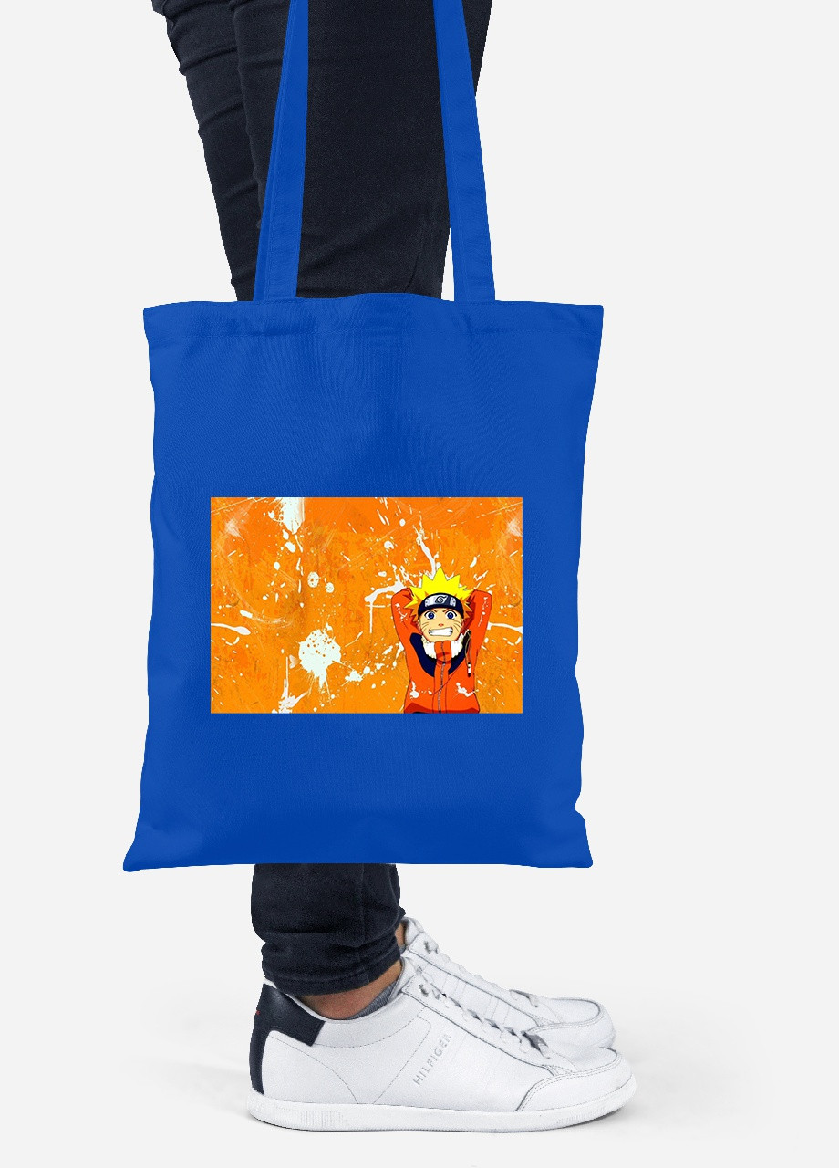 Еко-сумка шоппер Наруто Узумакі (Naruto Uzumaki) (92102-3114-SK) голуба MobiPrint Lite (256923418)