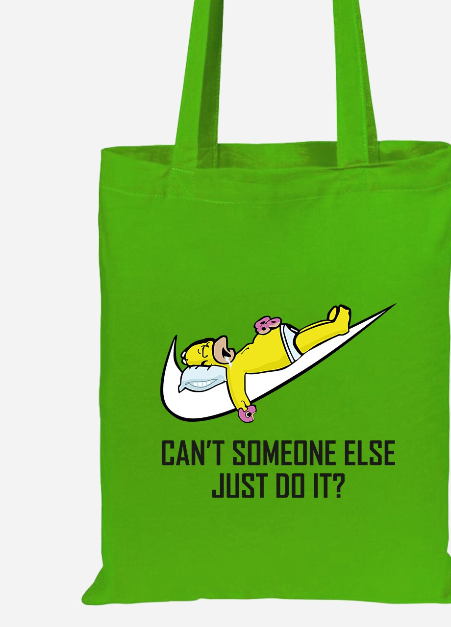 Еко-сумка шоппер Гомер Сімпсони (92102-2043-LM) салатова MobiPrint Lite (256920826)