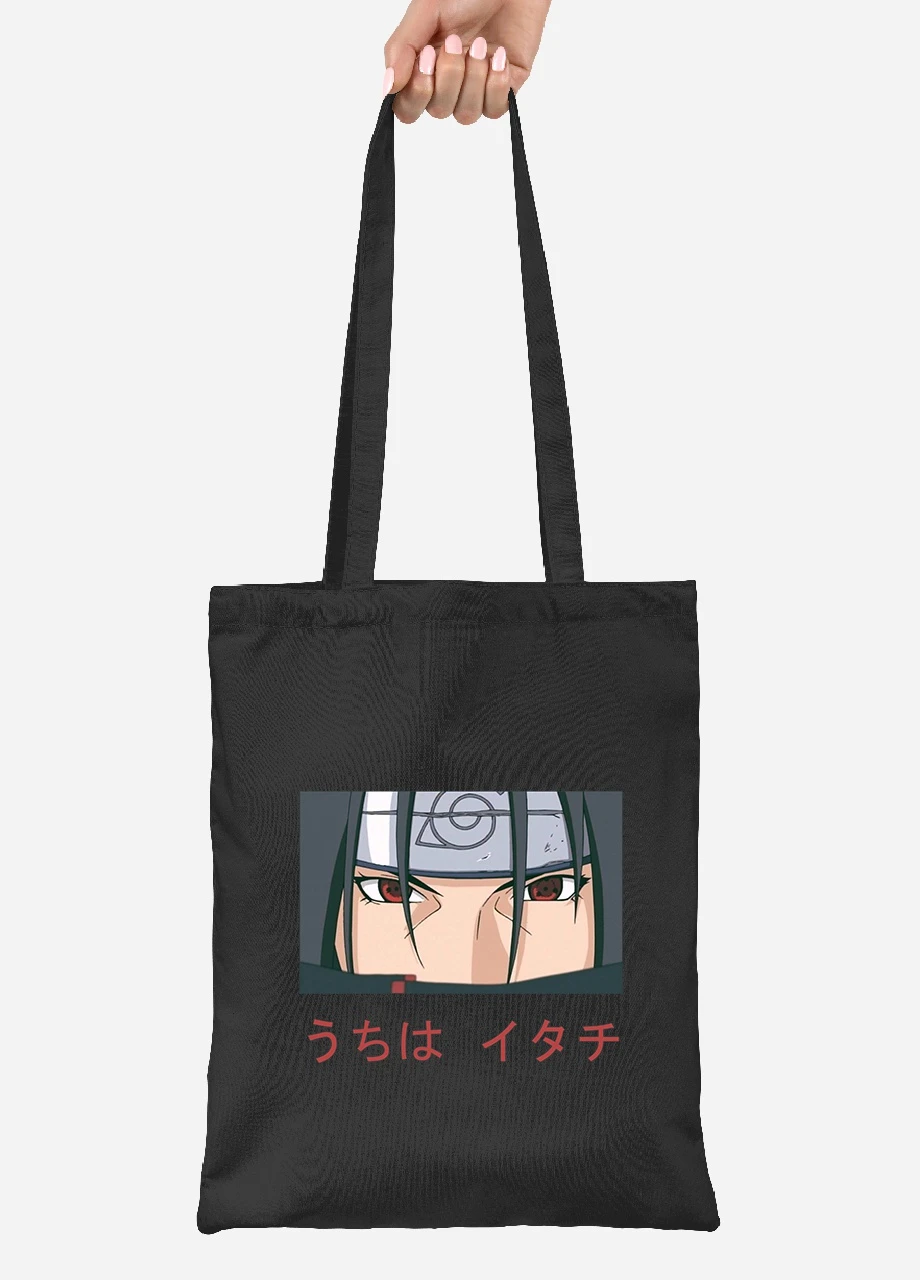 Еко-сумка шоппер Ітачі Учіха (Itachi Uchiha) (92102-3046-BK) чорна MobiPrint Lite (256920562)