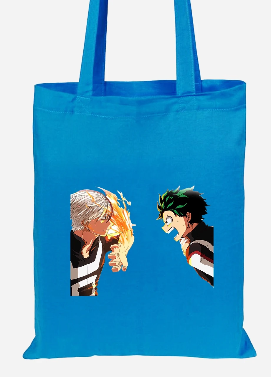 Эко сумка шопер Моя геройская академия (My Hero Academia) (92102-3060-BL) синяя MobiPrint Lite (256920346)