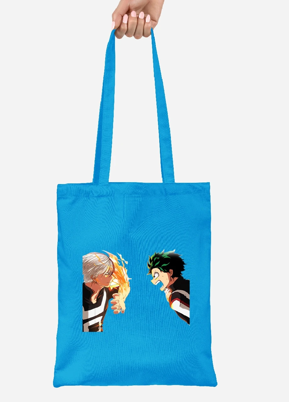Эко сумка шопер Моя геройская академия (My Hero Academia) (92102-3060-BL) синяя MobiPrint Lite (256920346)