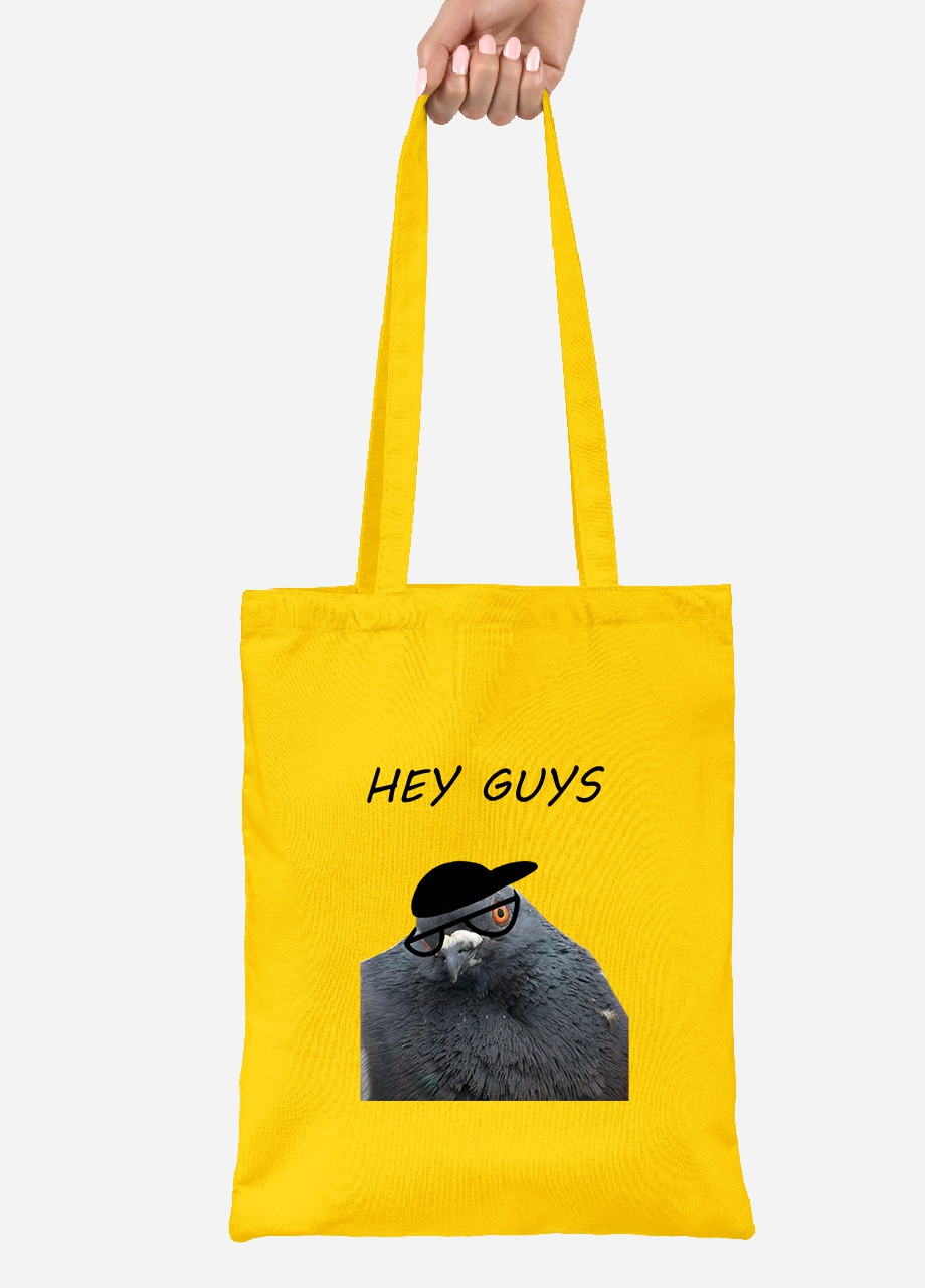 Эко сумка шопер Птицы SWAG (92102-1537-SY) желтая MobiPrint Lite (256923776)