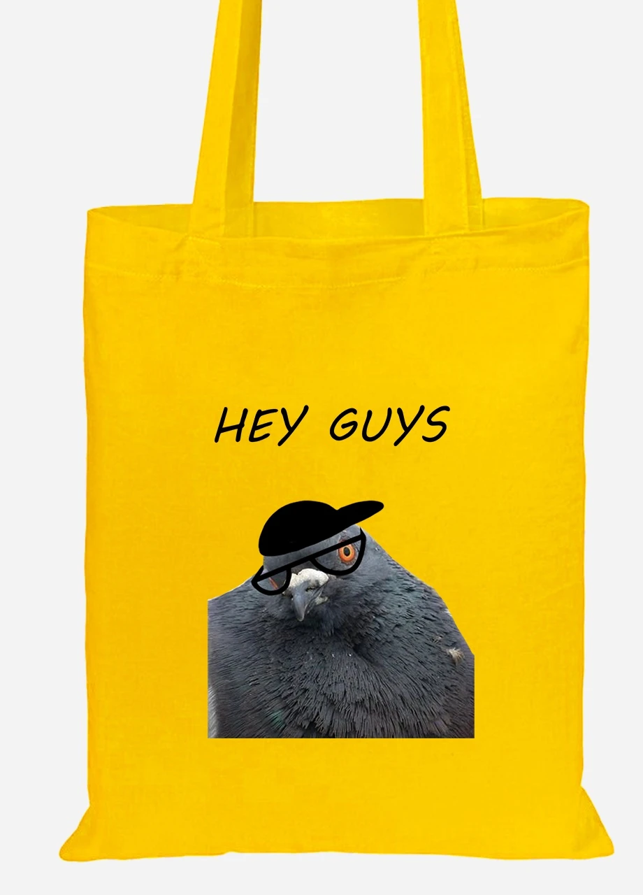 Эко сумка шопер Птицы SWAG (92102-1537-SY) желтая MobiPrint Lite (256923776)